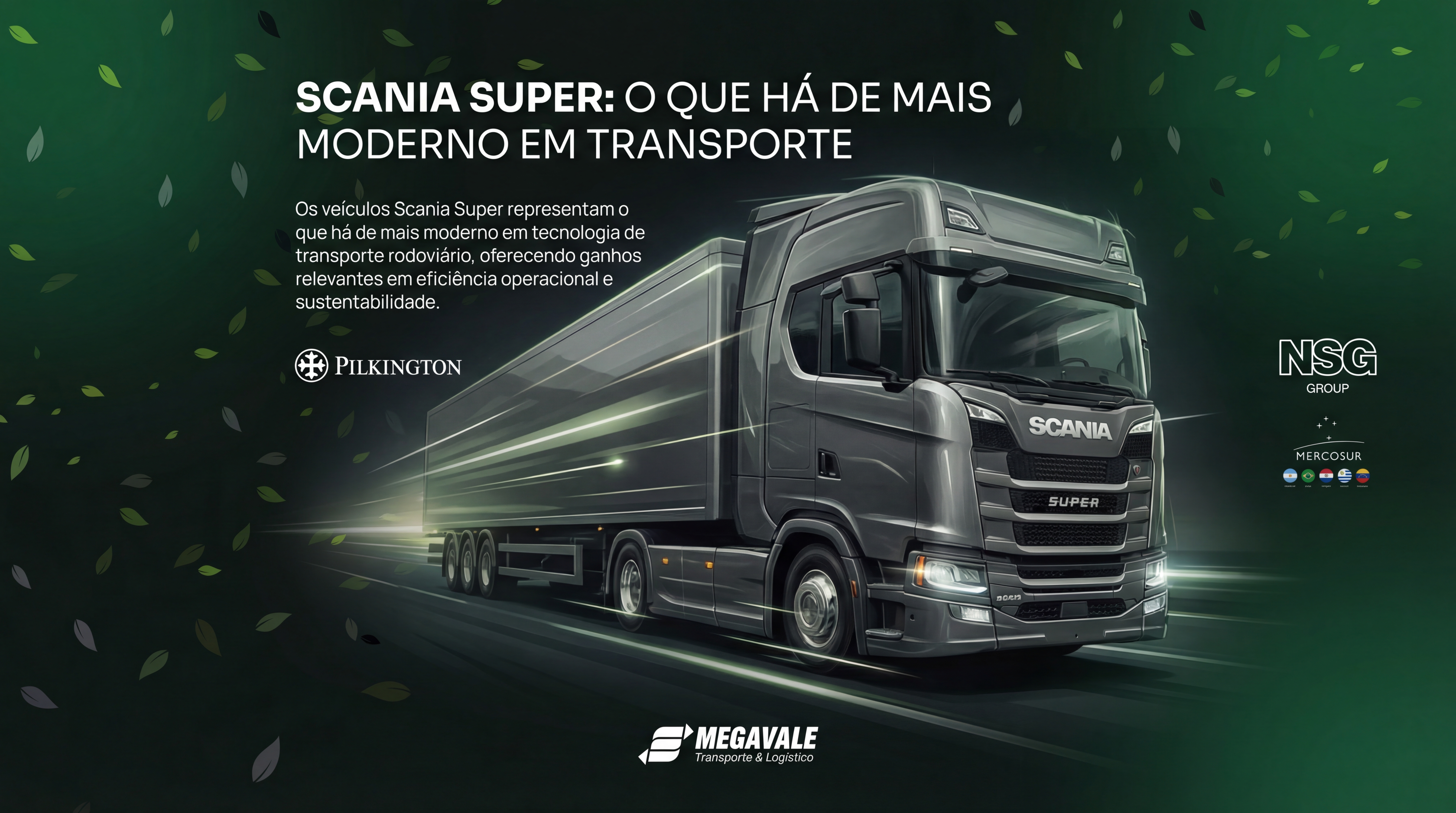 Scania Super em paisagem sustentavel